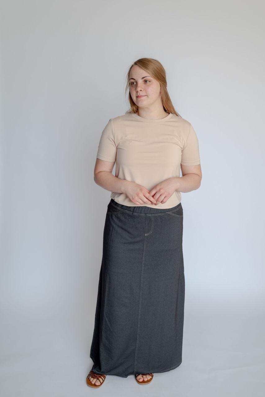 Caroline Skirt in Gray - Caroline Skirt in Gray - undefined - Salt and Honey