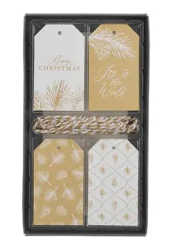 Christmas Gift Tags in Gold/White - Christmas Gift Tags in Gold/White - Default Title - Salt and Honey
