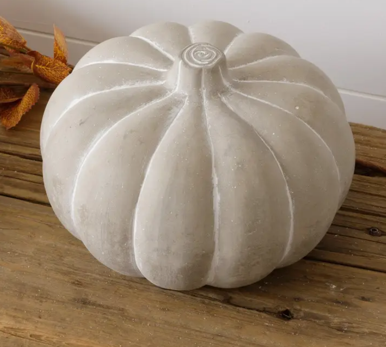 fall decor neutral pumpkin