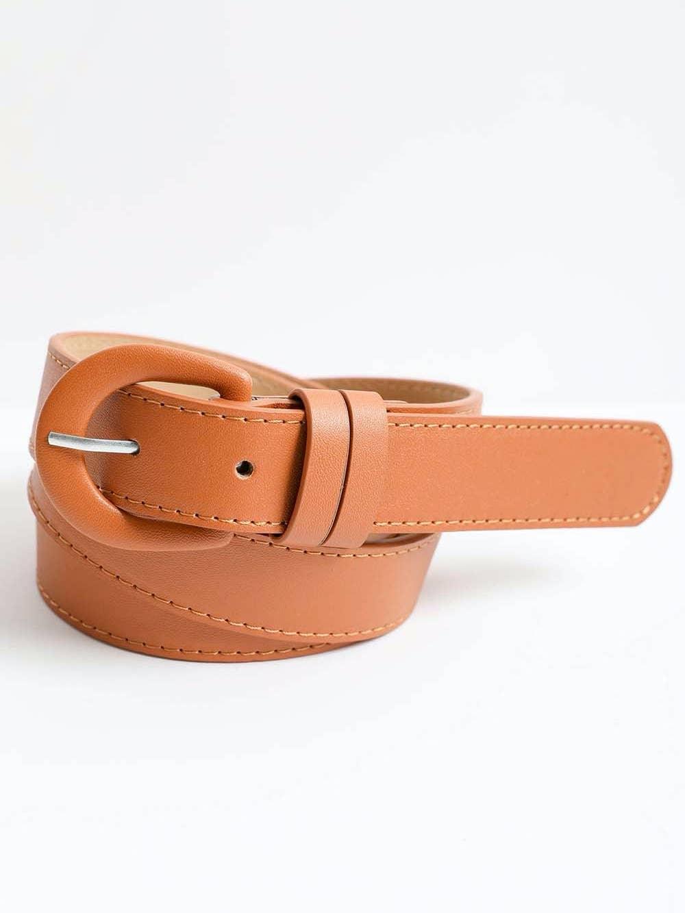 Classic Leather Belt in Cognac - Classic Leather Belt in Cognac - undefined - Salt and Honey