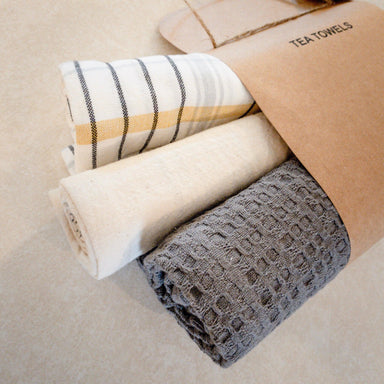 Cotton Tea Towels - Set of Three - Cotton Tea Towels - Set of Three - undefined - Salt and Honey