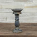 Dark Grey Pillar Candle Stick with Metal Cup - Dark Grey Pillar Candle Stick with Metal Cup - undefined - Salt and Honey