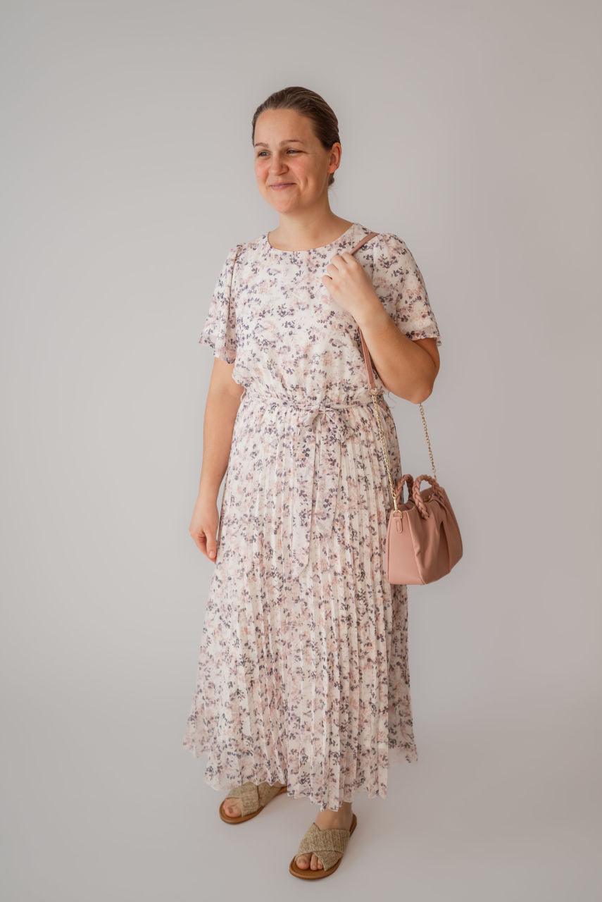 Ellison Floral Pleated Midi Dress - Ellison Floral Pleated Midi Dress - undefined - Salt and Honey