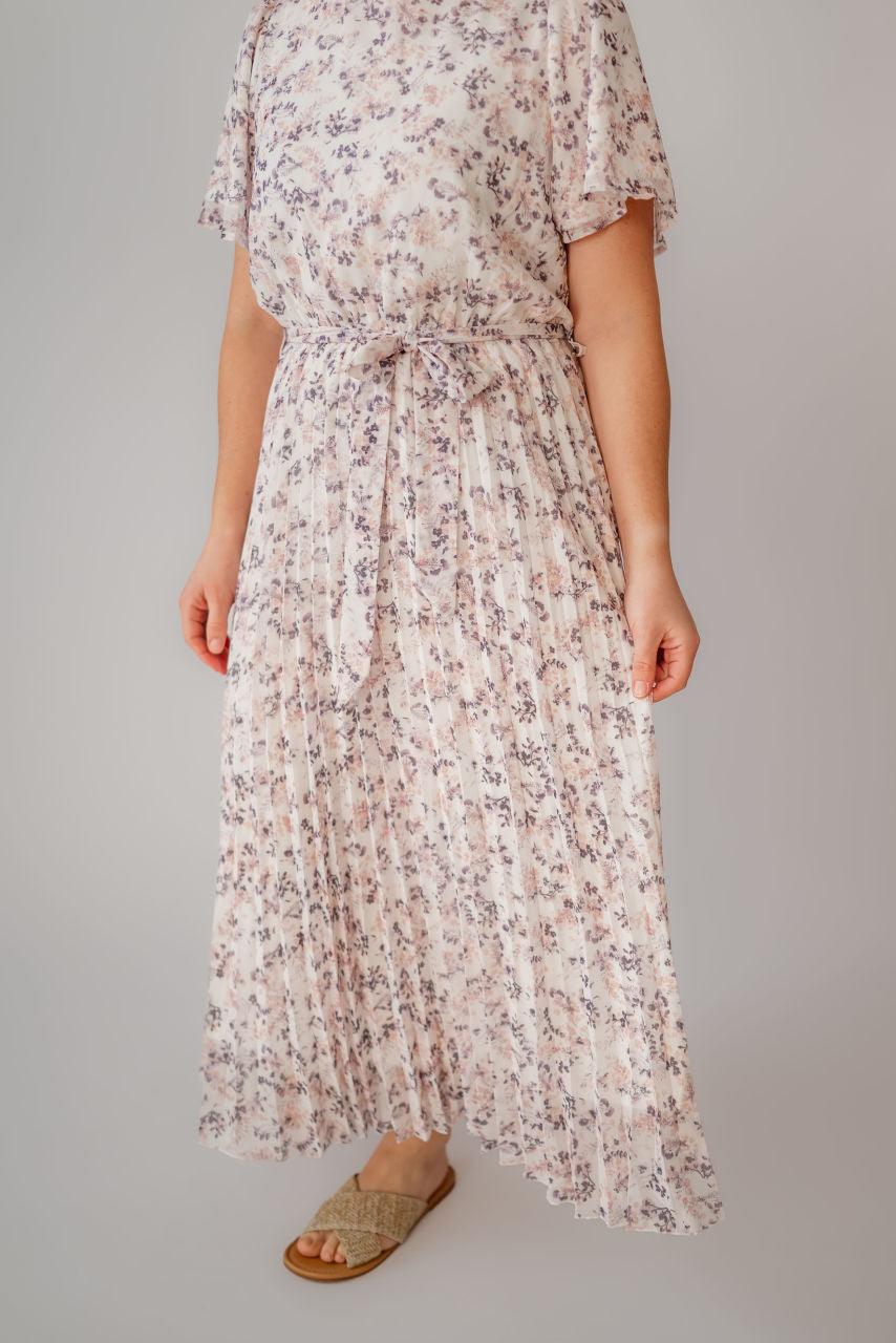 Ellison Floral Pleated Midi Dress - Ellison Floral Pleated Midi Dress - undefined - Salt and Honey