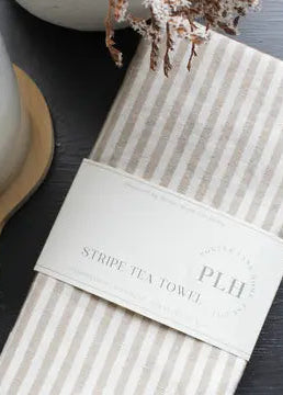 Linen Striped Tea Towel