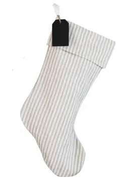 Ticking Stripe Christmas Stocking - Ticking Stripe Christmas Stocking - Default Title - Salt and Honey