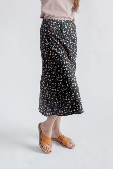 Karina Navy Floral Midi Skirt - Karina Navy Floral Midi Skirt - undefined - Salt and Honey