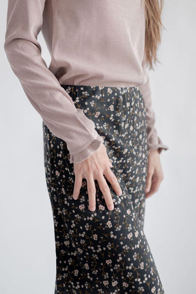 Karina Navy Floral Midi Skirt - Karina Navy Floral Midi Skirt - undefined - Salt and Honey