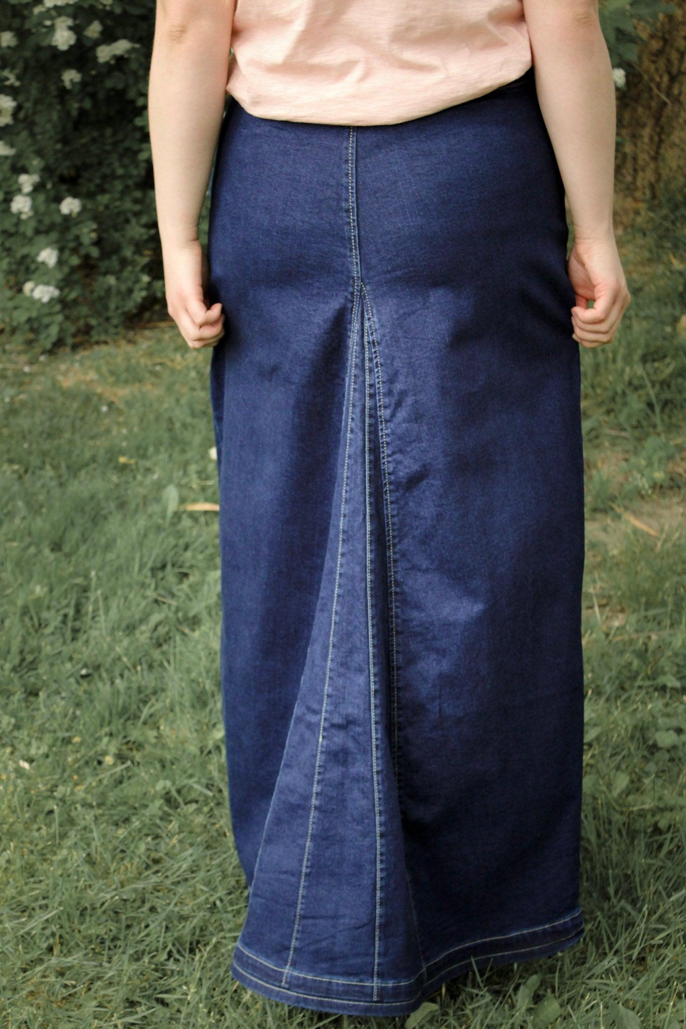 Linda Dark Wash A-Line Denim Skirt - FINAL SALE — Salt and Honey