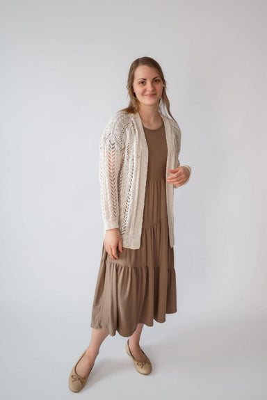 Madelyn Knit Midi Dress in Mocha - FINAL SALE - Madelyn Knit Midi Dress in Mocha - FINAL SALE - S - Salt and Honey