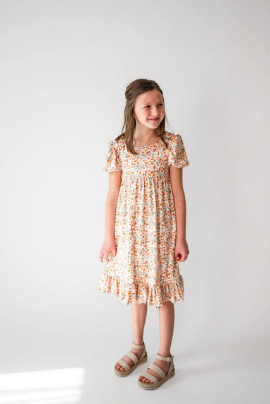 Millie Girl's Mauve Floral Dress - Millie Girl's Mauve Floral Dress - 2T - Salt and Honey