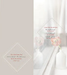 Sympathy greeting card with healing message, pink tulip in white vase on windowsill.