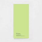 Back of green bridal shower greeting card on white background from Salt and Honey boutique.