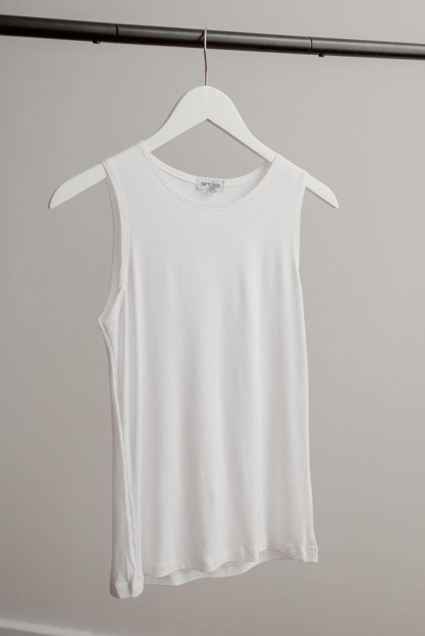 Plus Sleeveless White Layering Tank Top - Plus Sleeveless White Layering Tank Top - 18 - Salt and Honey