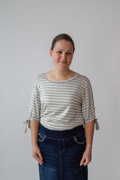 Rosa Striped Short Sleeve Top - FINAL SALE - Rosa Striped Short Sleeve Top - FINAL SALE - undefined - Salt and Honey