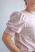 Sabrina Puffed Sleeve Top in Pale Pink - Sabrina Puffed Sleeve Top in Pale Pink - undefined - Salt and Honey