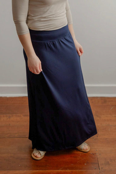 Selene Dressy Knit Maxi Skirt in Deep Navy - Selene Dressy Knit Maxi Skirt in Deep Navy - S - Salt and Honey