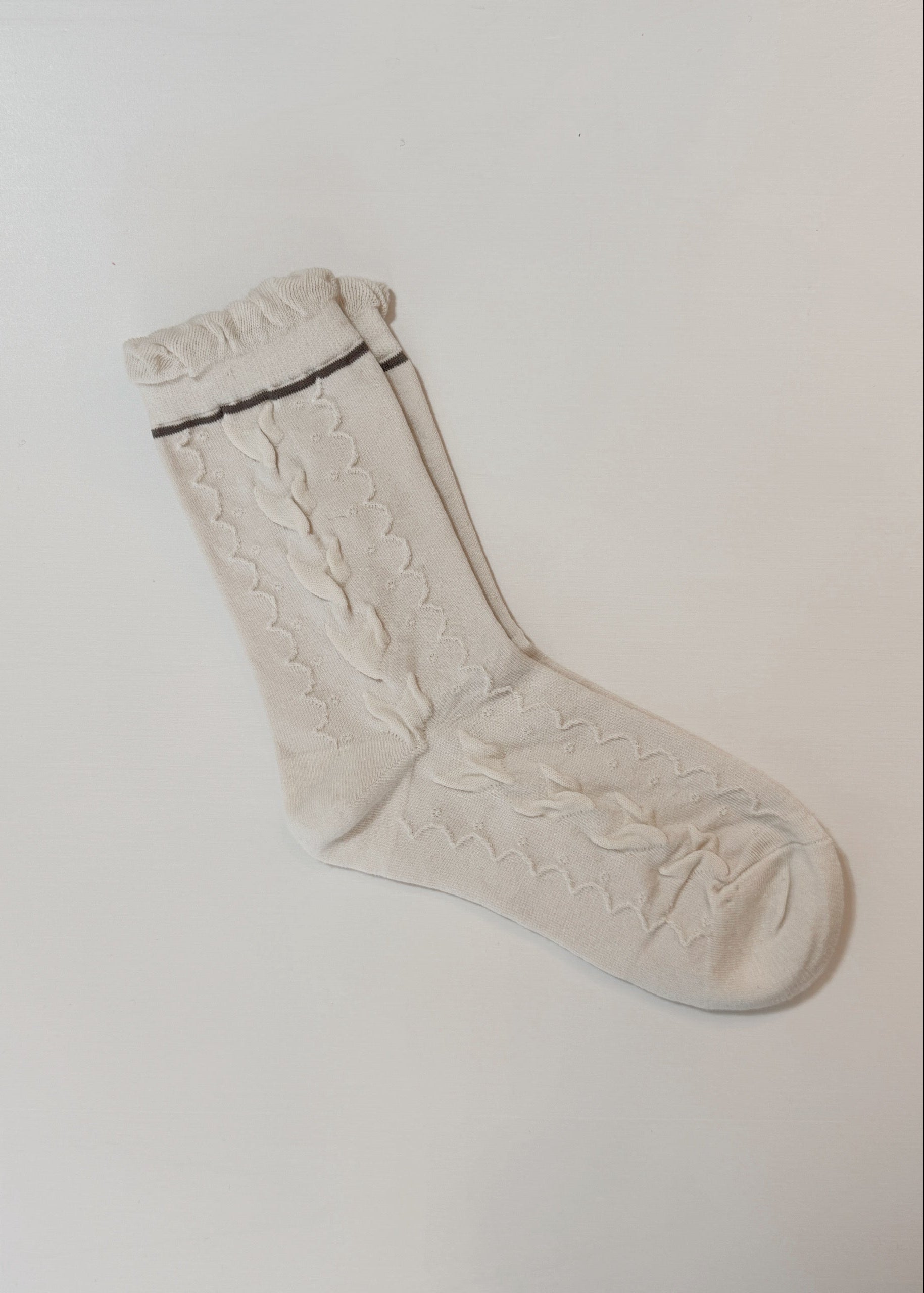 Delicate Scallop Detail Socks - Delicate Scallop Detail Socks - Default Title - Salt and Honey