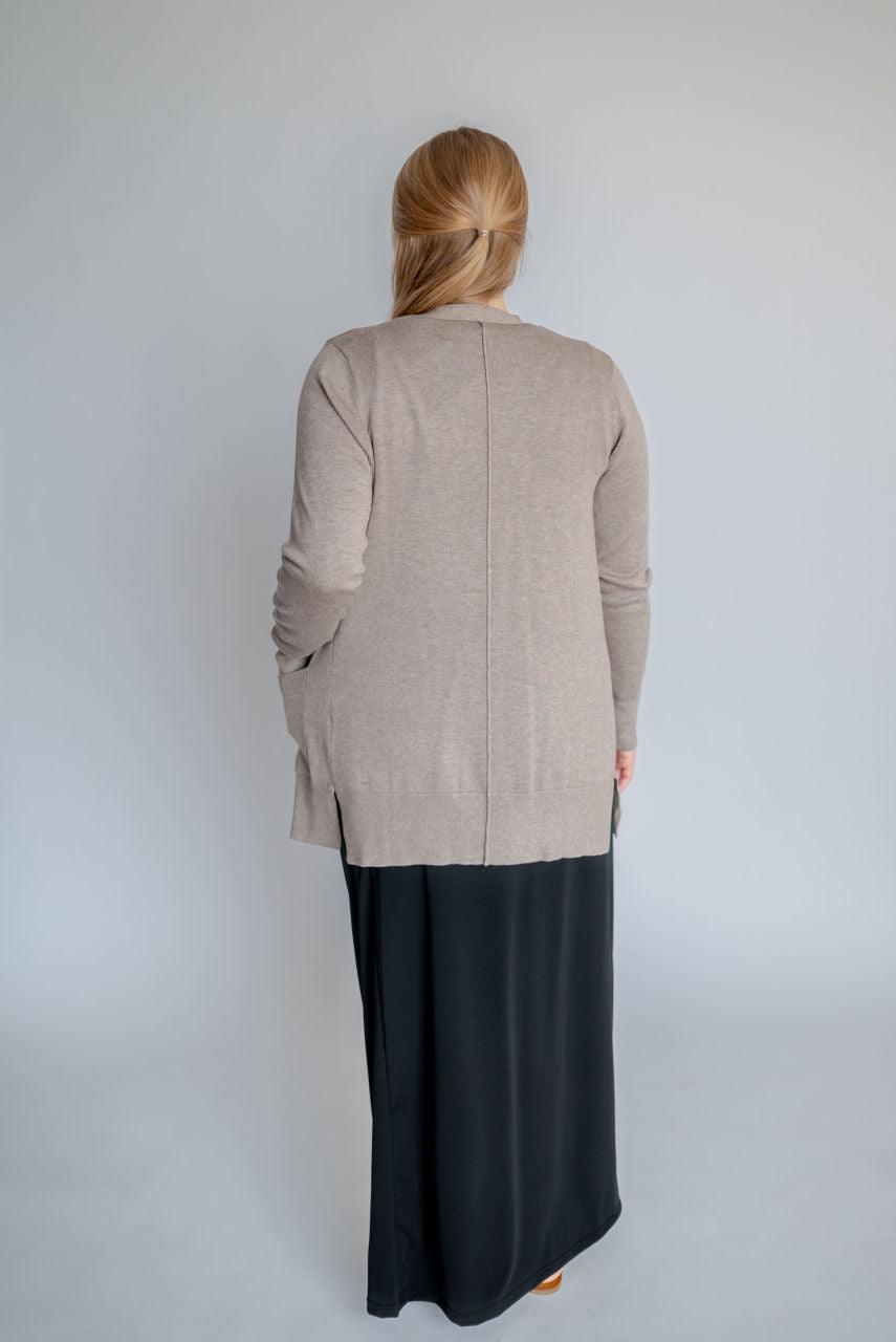 Simone Knit Cardigan in Taupe - Simone Knit Cardigan in Taupe - undefined - Salt and Honey