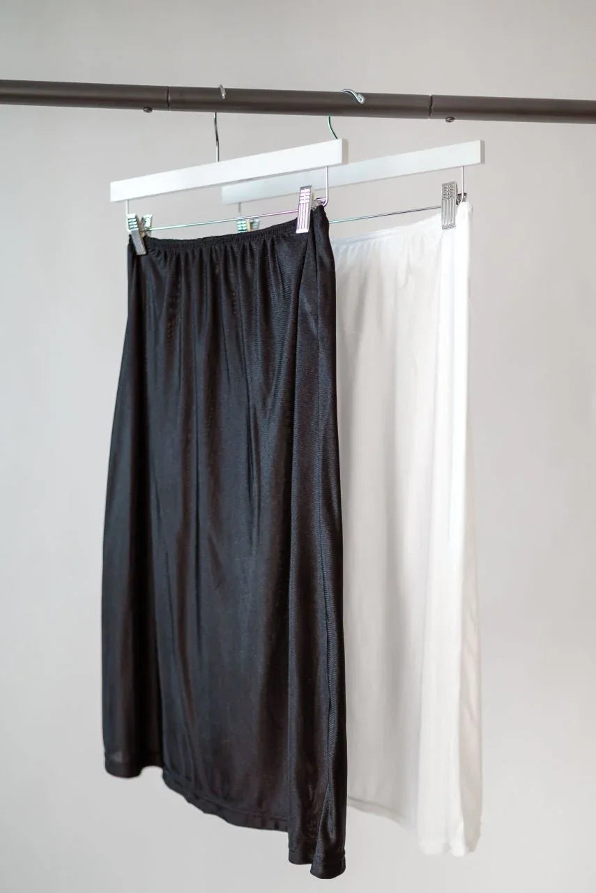 Women's Half-Slip, Long, White 28" / XS