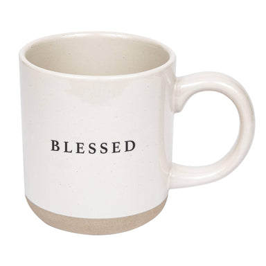 Blessed Stoneware Coffee Mug - Blessed Stoneware Coffee Mug - undefined - Salt and Honey